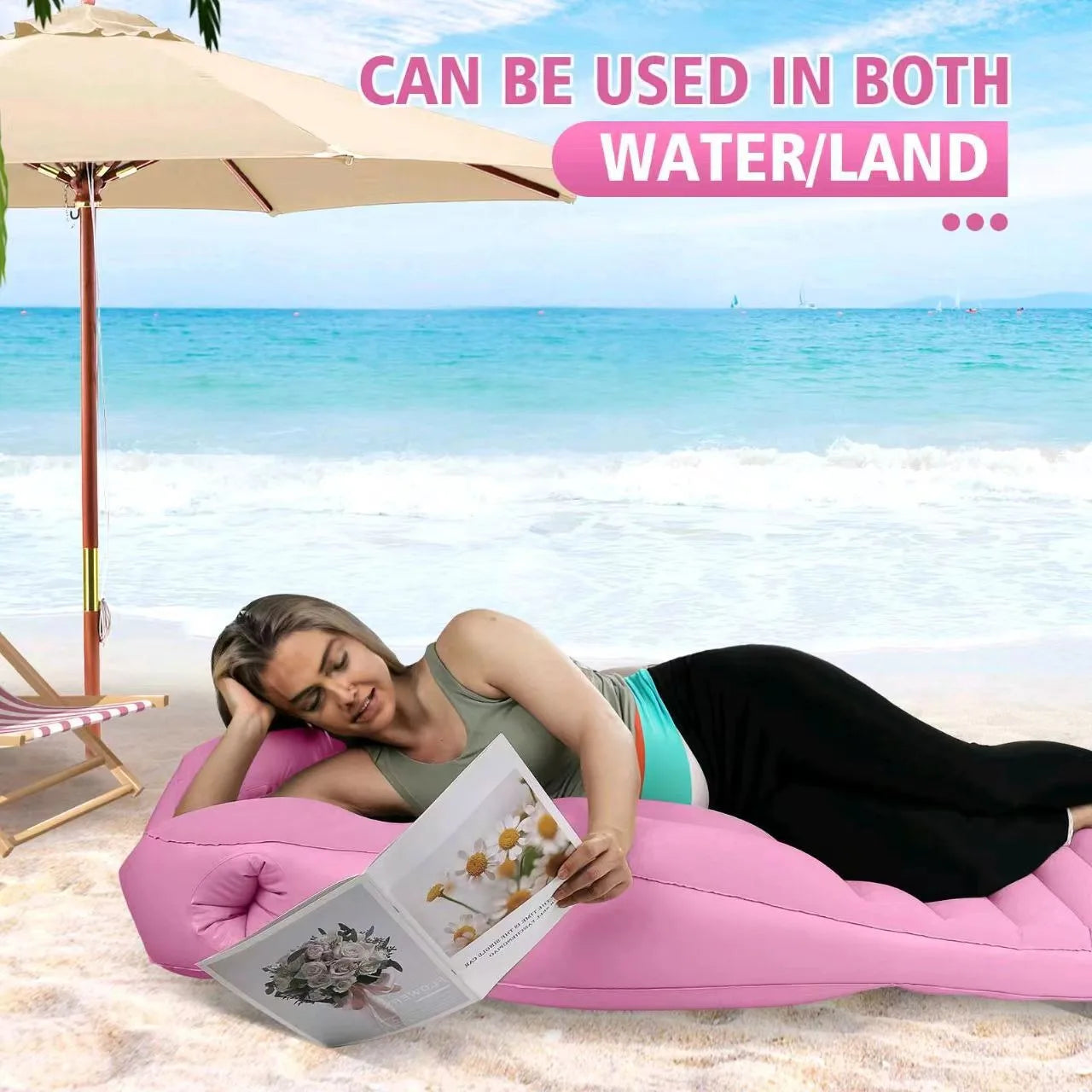 Inflatable Mattress Pregnancy Pillow O-Type Yoga Mat Maternity Body Bed Pillow Sleeping Mat Body Bed Pillow Sleep with Air Pump