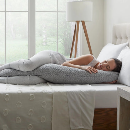 Full Wrap-Around Oversized Pregnancy Pillow, Gray
